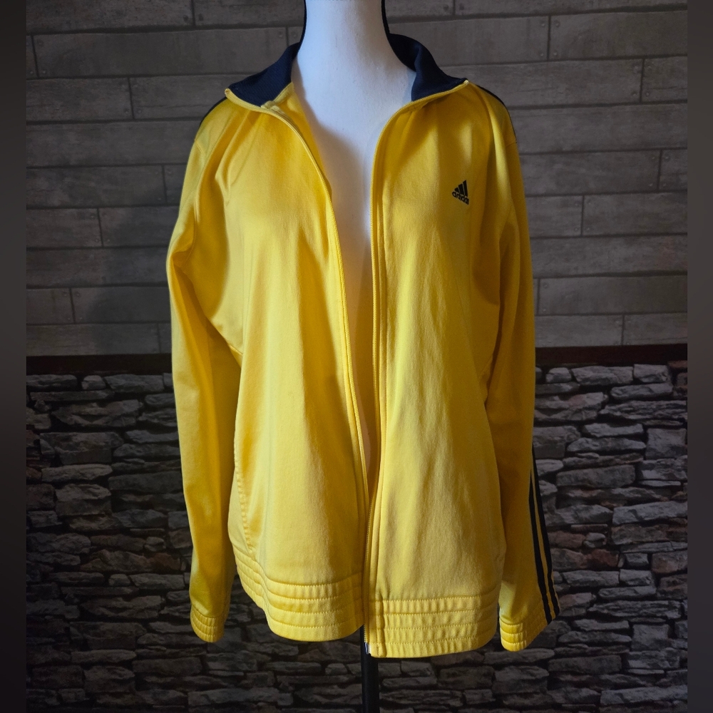 Women L Adidas Yellow Track Jacket